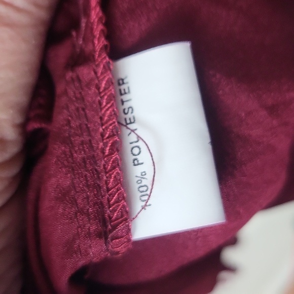 TRISH SCULLY Burgundy Aurora Off the Shoulder Choker Lace Midi Dress - Plus Size - Picture 12 of 16